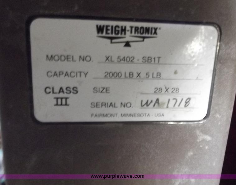 image for item D3540 Tronix XL weight scale on casters