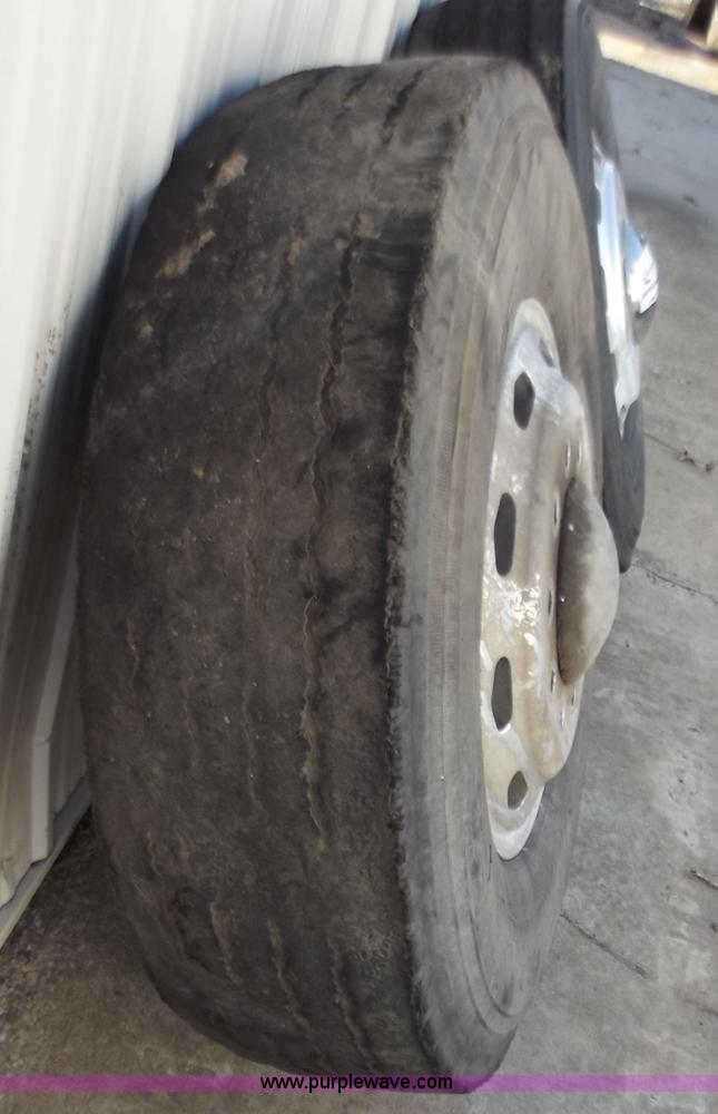 image for item D3552 (2) 315/80/22.5 tires on aluminum wheels