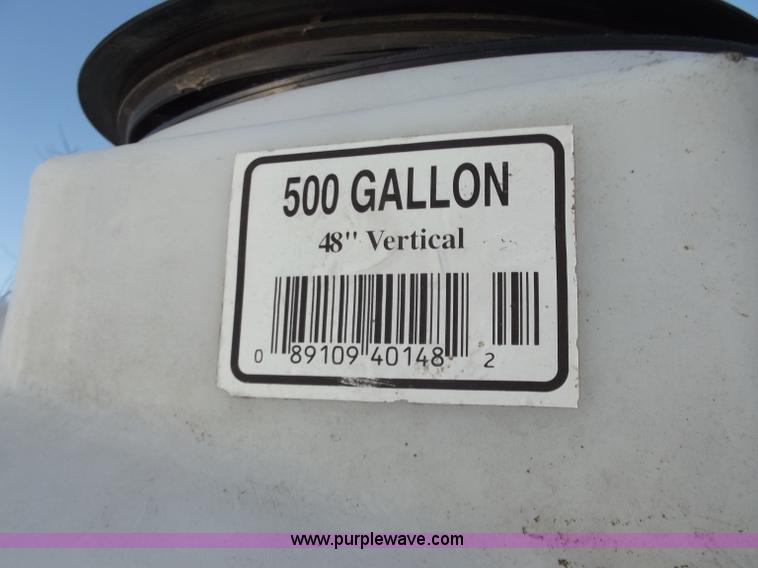 image for item D3565 500 gallon plastic water tank