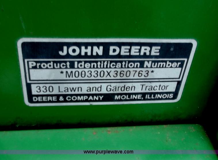 image for item D3670 John Deere 330 lawn mower