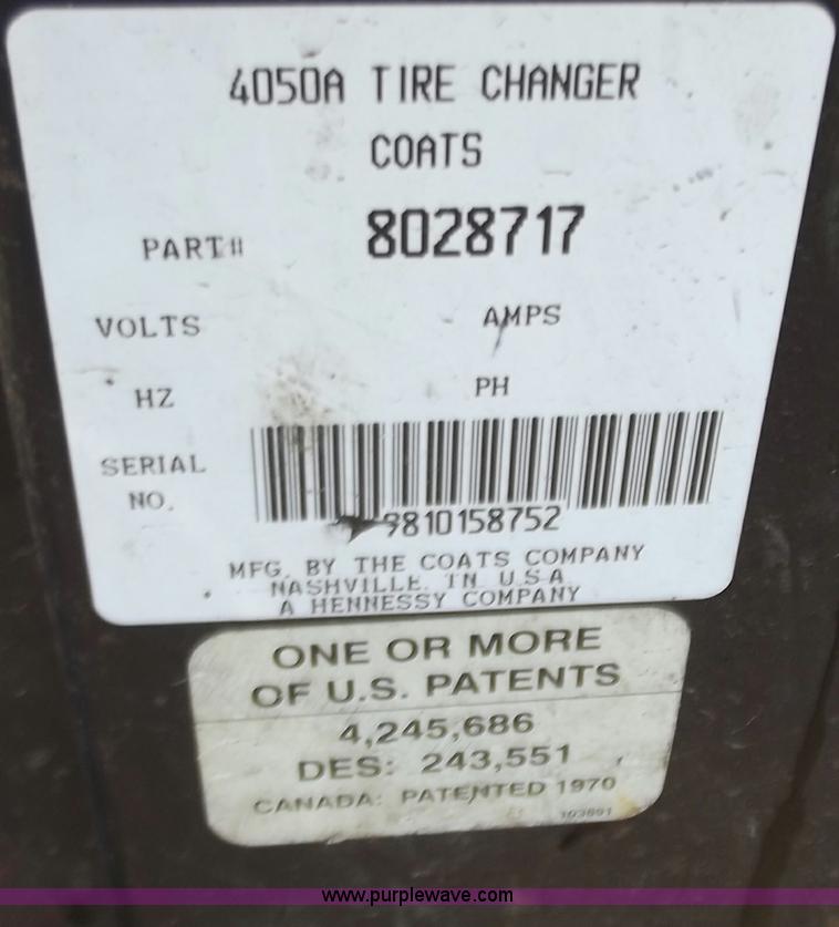 image for item D3680 Coats 4050A tire machine