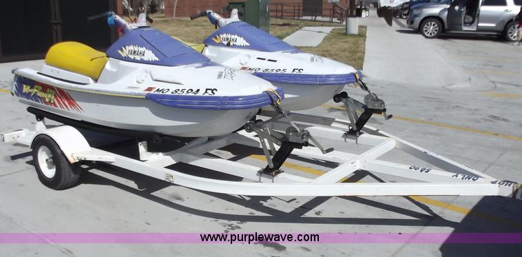 image for item D3682 (2) Yamaha jet skis with trailer