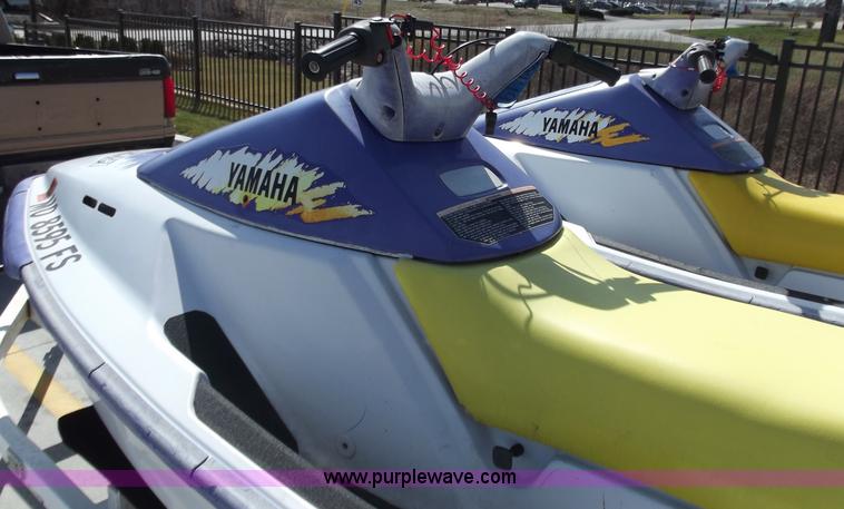 image for item D3682 (2) Yamaha jet skis with trailer