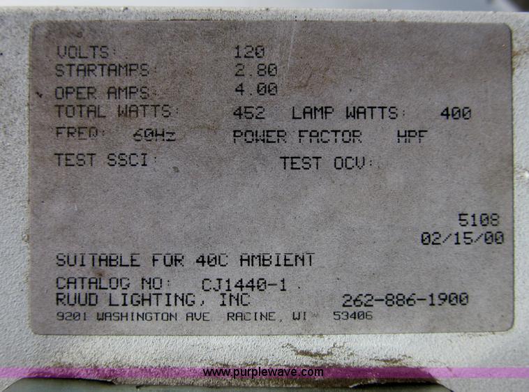 image for item D9317 (6) Ruud HID lighting fixtures