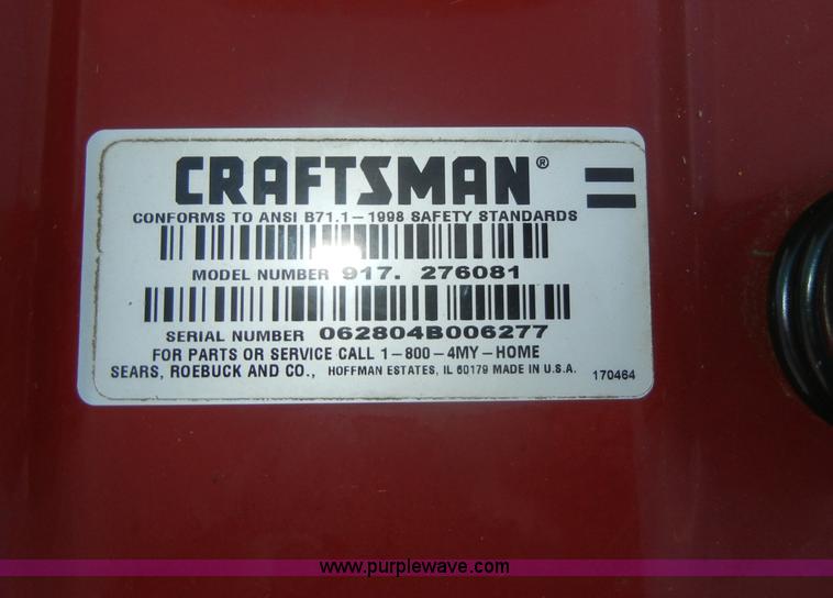 image for item U9921 Craftsman GT5000 lawn mower