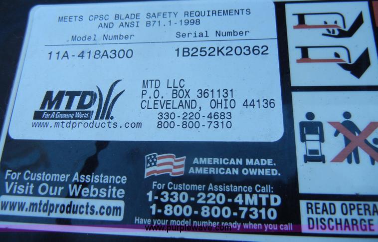 image for item U9921 Craftsman GT5000 lawn mower