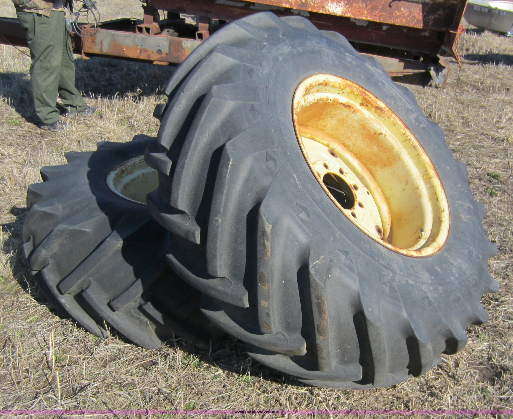 (2) 18.4-26 combine tires with rims in Caney, KS | Item B9084 sold ...
