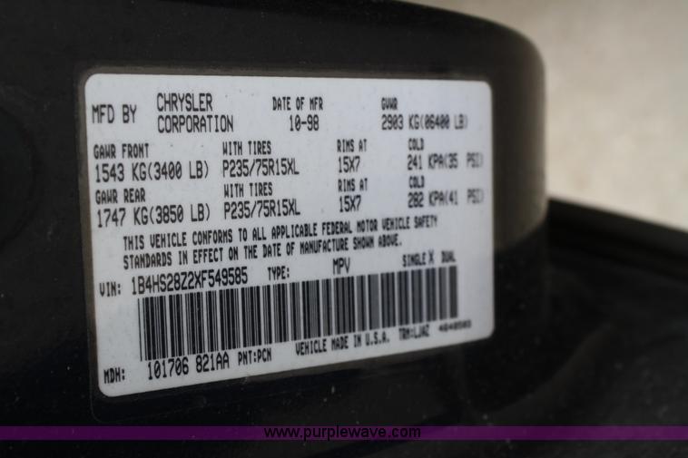 image for item C4422 1999 Dodge Durango SLT SUV