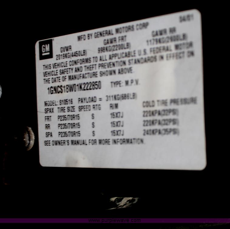 image for item C4434 2001 Chevrolet Blazer LS SUV