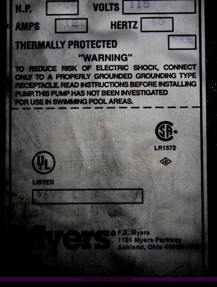 image for item A7337 Myers sump pump