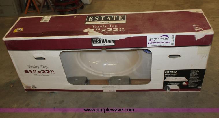 image for item A7338 Estate 61"W x 22"D single bowl vanity top