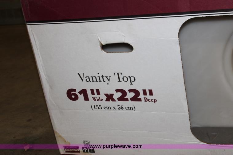 image for item A7338 Estate 61"W x 22"D single bowl vanity top