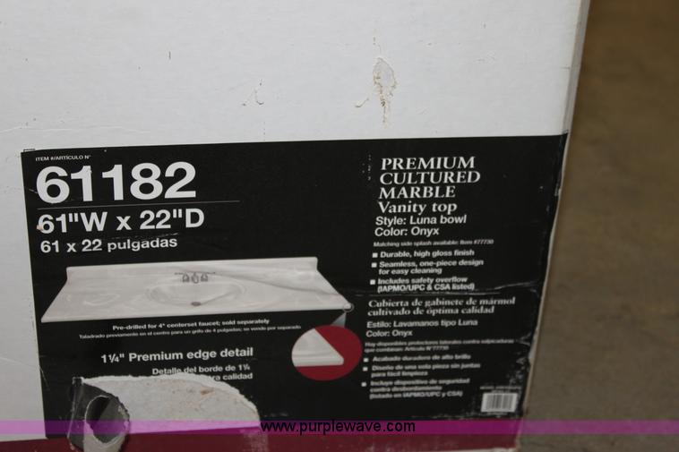 image for item A7338 Estate 61"W x 22"D single bowl vanity top