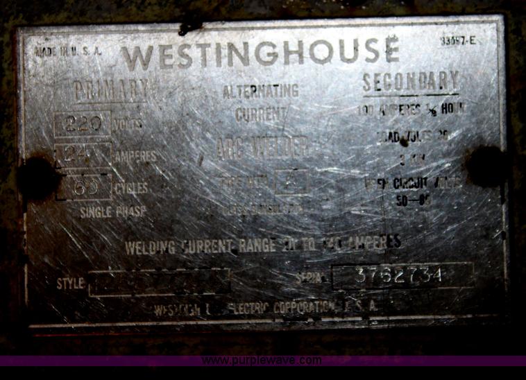 image for item A7340 Westinghouse AC welder
