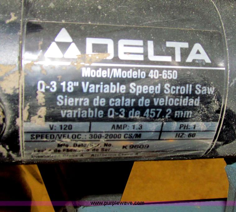 image for item A8168 Delta 18" variable speed scroll saw