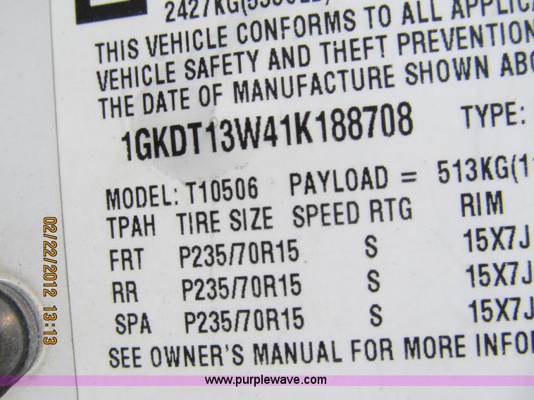 image for item A8190 2001 GMC Jimmy SUV