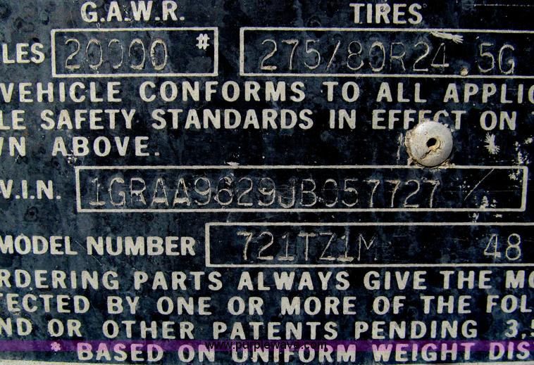 image for item A8194 1988 Great Dane 48' van trailer