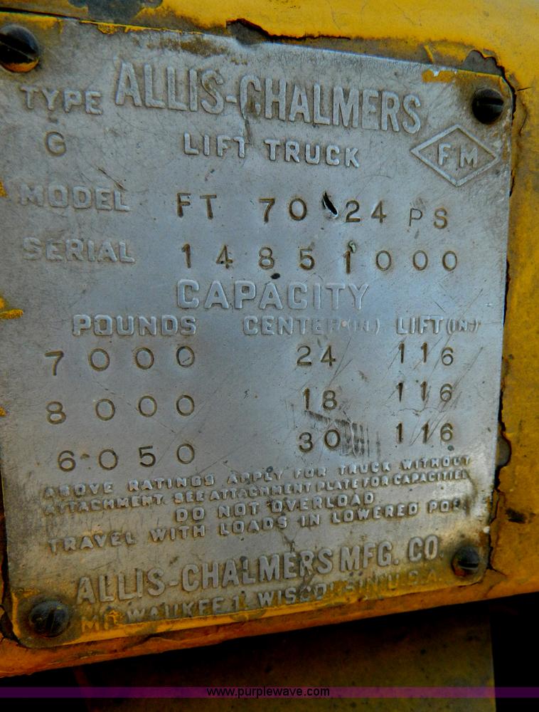 image for item B3549 Allis Chalmers FT 7024PS  forklift