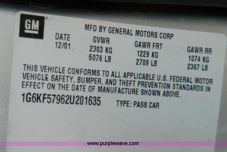 image for item B3571 2002 Cadillac DeVille DTS