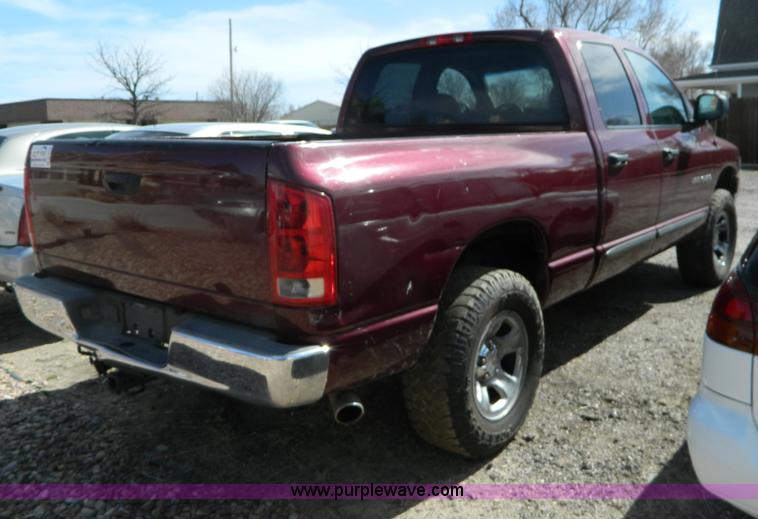image for item B3572 2002 Dodge Ram 1500 quad cab pickup truck