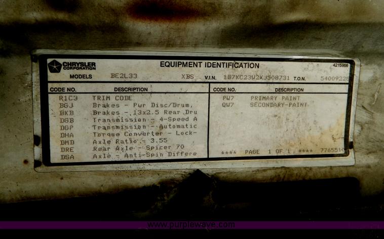 image for item B3577 1999 Dodge Ram 2500 quad cab pickup truck