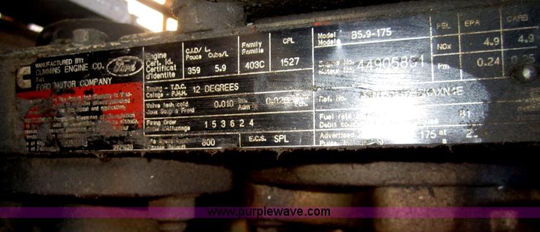 image for item B5706 1994 Ford Bluebird B700 school bus