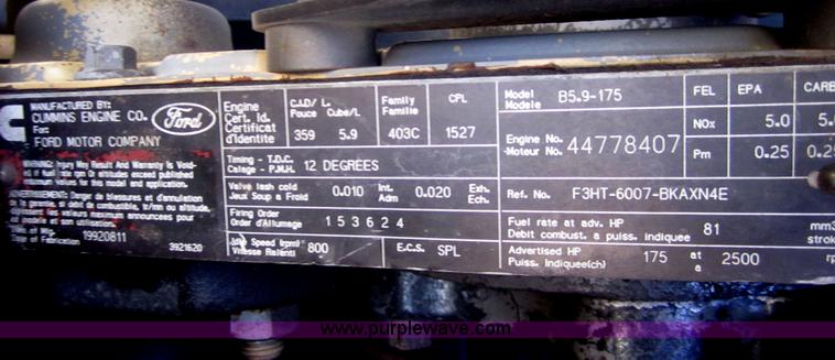 image for item B5708 1993 Ford Bluebird B700 school bus