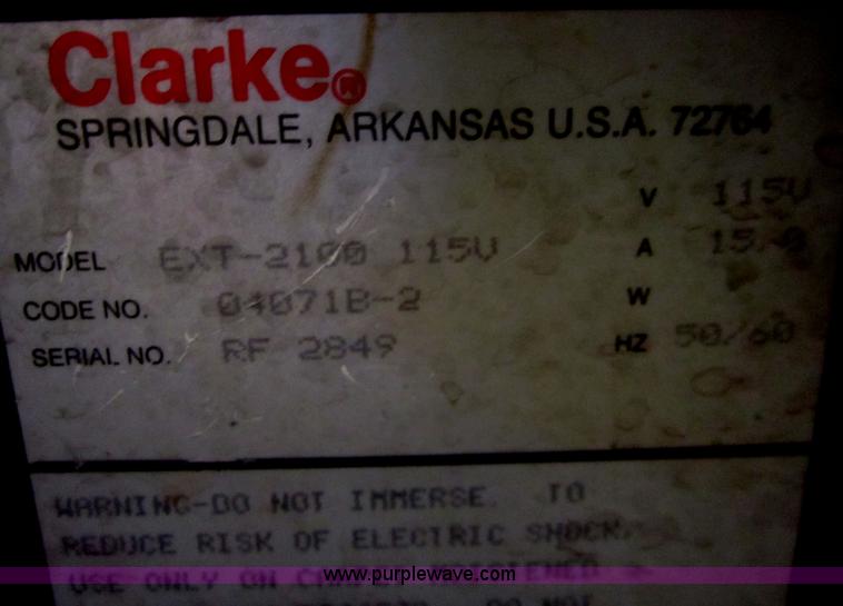 image for item B5714 Clarke EXT-2100 carpet extractor