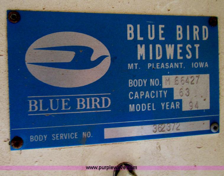 image for item B7192 1994 Blue Bird TC2000 school bus