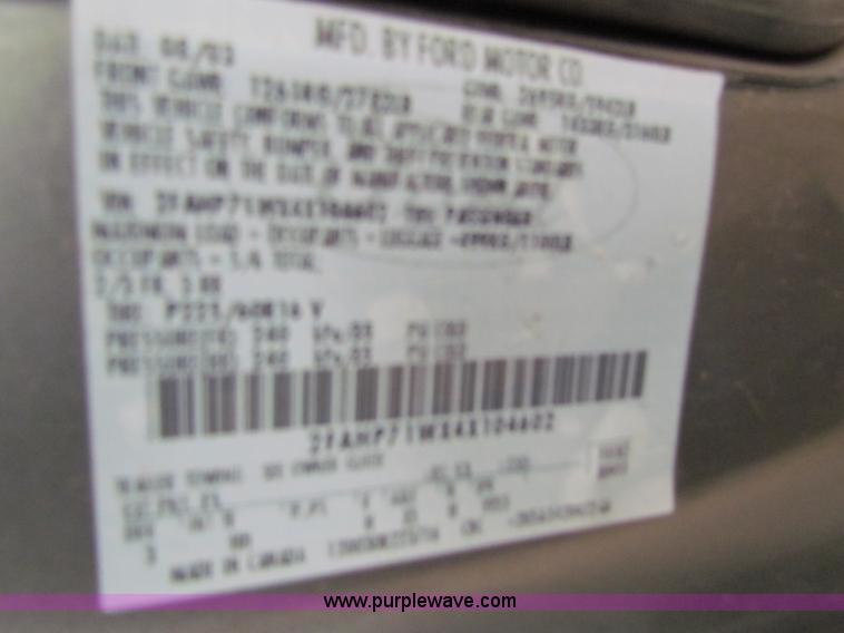 image for item B7204 2004 Ford Crown Victoria Police Interceptor