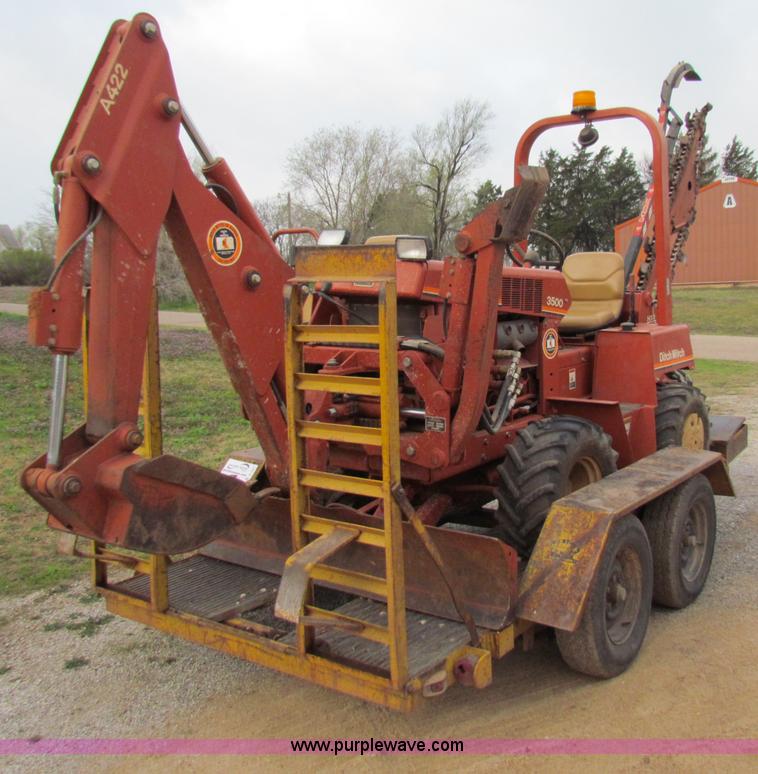 image for item B7207 1995 Ditch Witch 3500D  trencher with trailer
