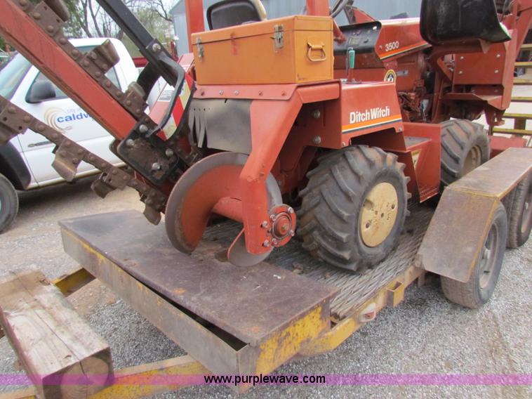 image for item B7207 1995 Ditch Witch 3500D  trencher with trailer