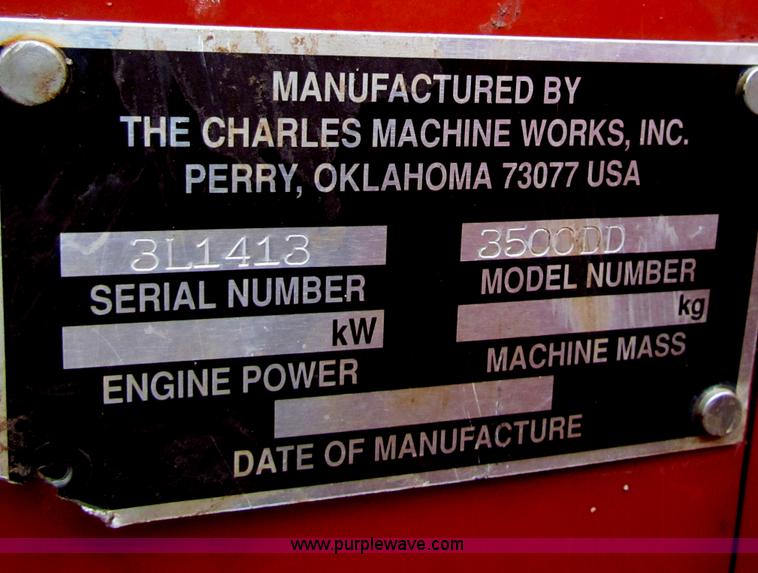 image for item B7207 1995 Ditch Witch 3500D  trencher with trailer