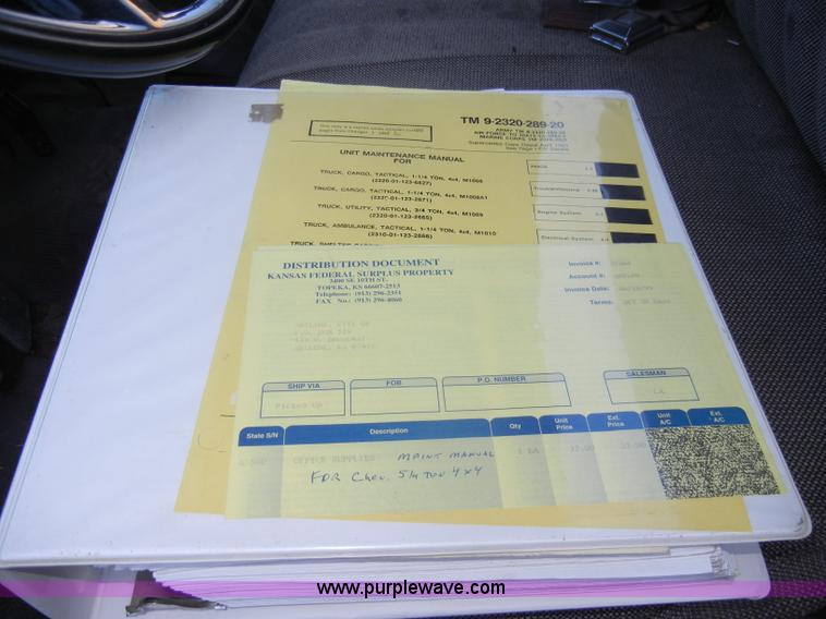 image for item C4012 1984 Chevrolet D30 Military 1.25 ton truck