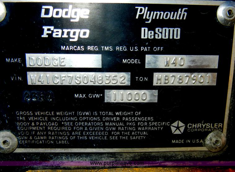 image for item C4065 1977 Dodge Pierce Custom 400 Power Wagon firetruck