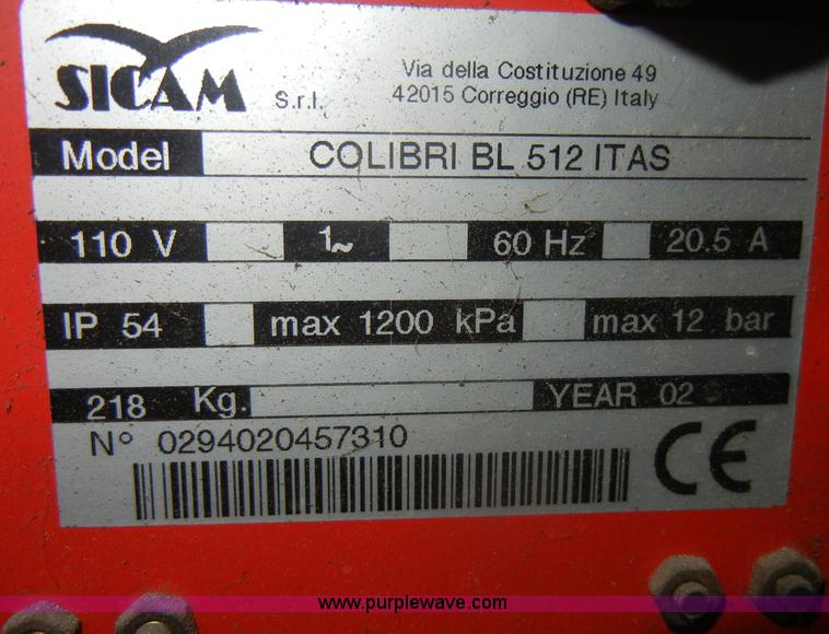 image for item C4091 2002 Colibri BL 5121TAS tire changer