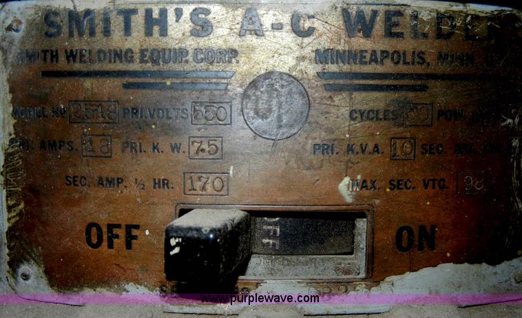 image for item C4199 Smith AC stick welder