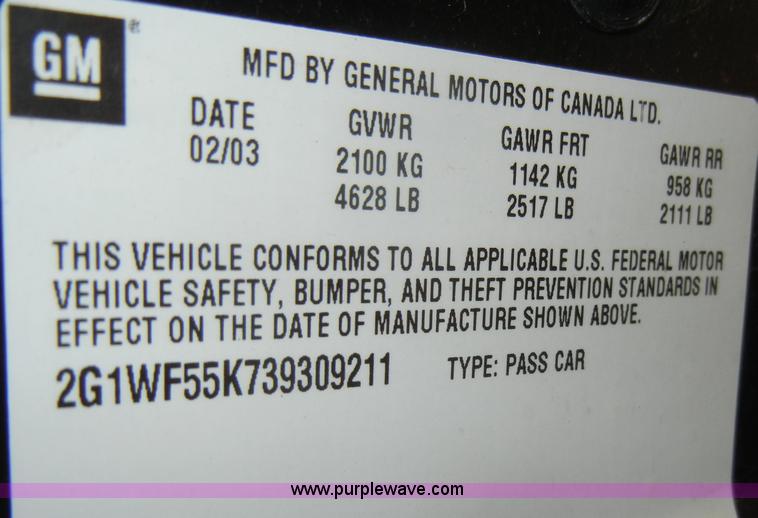 image for item C4201 2003 Chevrolet Impala