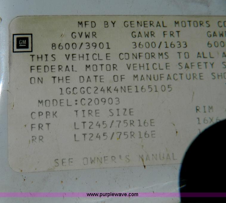 image for item D8875 1992 Chevrolet Cheyenne C2500 pickup truck