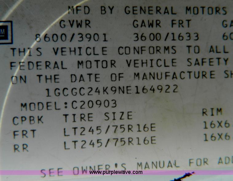 image for item D8877 1992 Chevrolet Cheyenne C2500 pickup truck