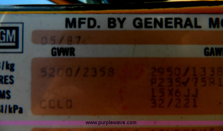 image for item D8878 1987 Chevrolet Custom Deluxe R10 pickup truck