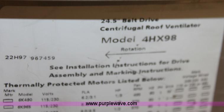 image for item L9558 Assorted exhaust fan parts