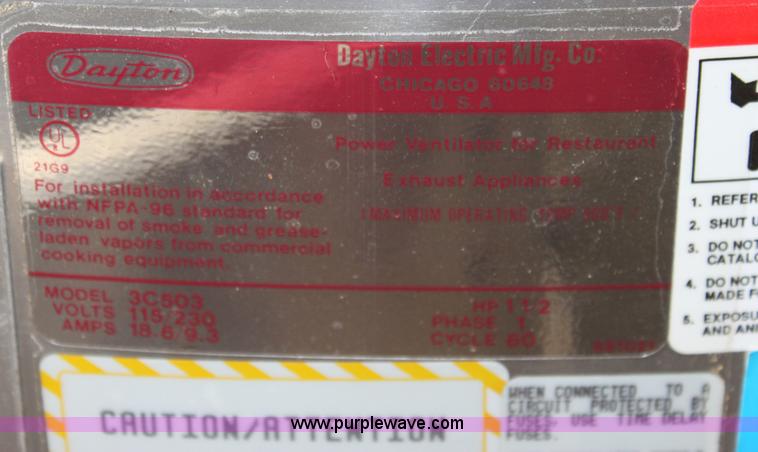 image for item L9558 Assorted exhaust fan parts