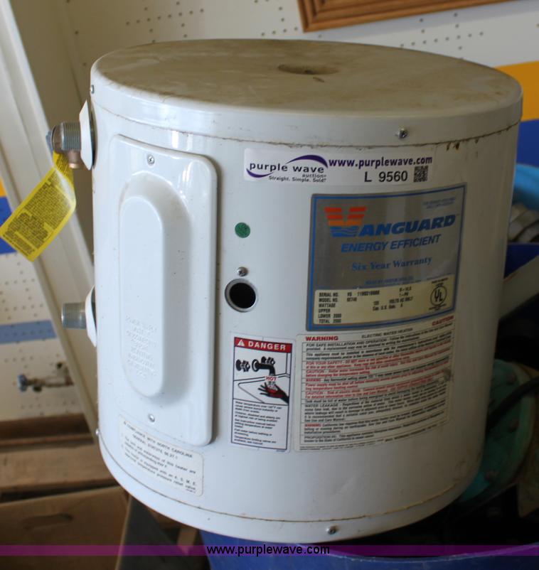 image for item L9560 Vanguard six gallon 6F748 hot water tank