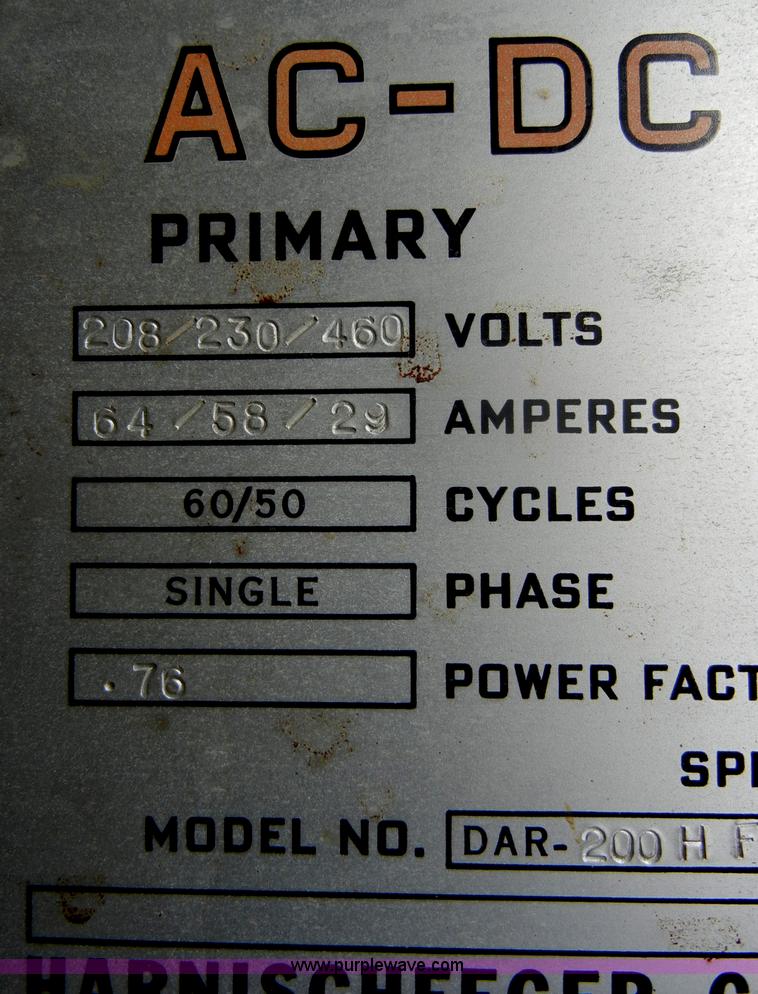 image for item S9376 P&H AC/DC arc welder