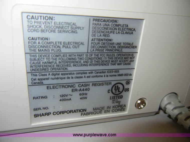 image for item U9949 Sharp electronic cash register