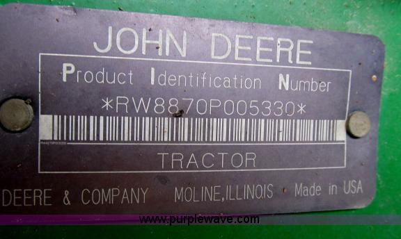 image for item B2647 1996 John Deere 8870 4WD tractor