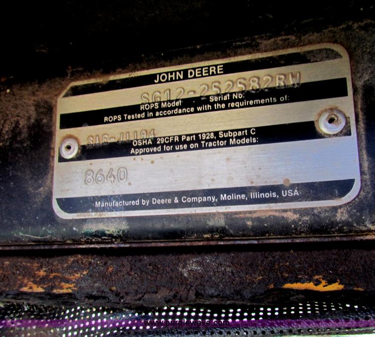 image for item B7201 1981 John Deere 8640 tractor