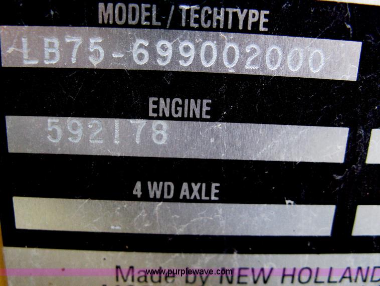 image for item A4383 1999 New Holland LB75 backhoe