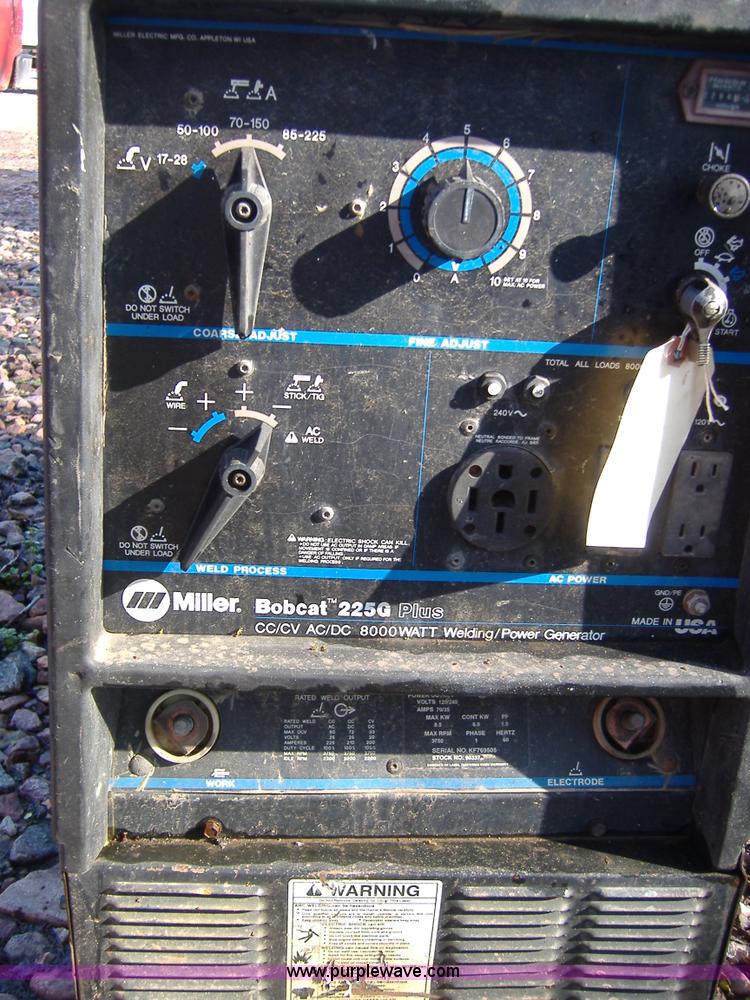 image for item B1099 Miller Bobcat 225G Plus welder/generator